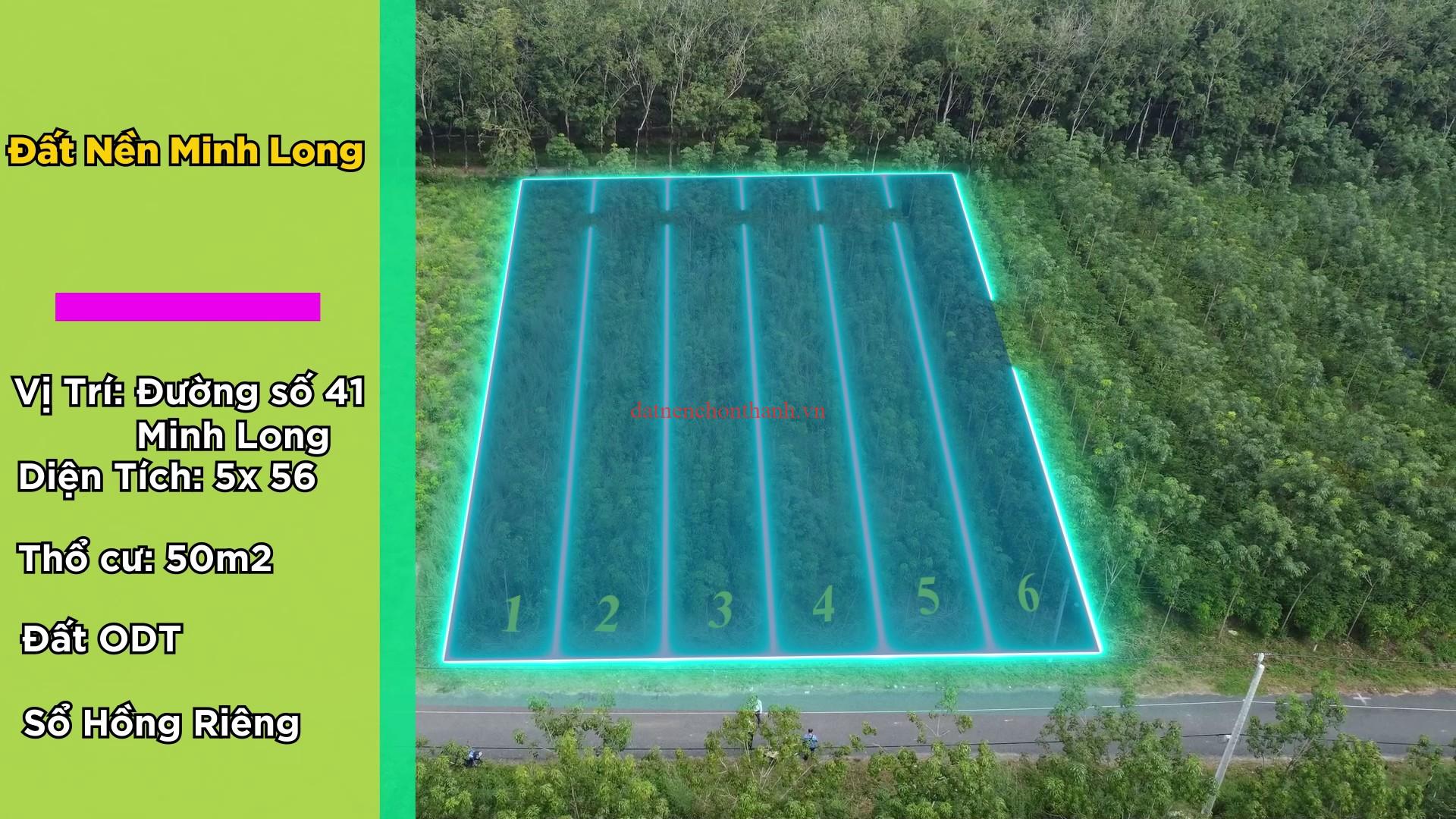 Bán Lẻ 6 Nền 5x56m Vị Trí Cực đẹp Trung Tâm Phường Minh Long, Chơn Thành, Bình Phước Giá Từ 625tr Bán Lẻ 6 Nền 5x56m Vị Trí Cực đẹp Trung Tâm Phường Minh Long, Chơn Thành, Bình Phước Giá Từ 625tr
