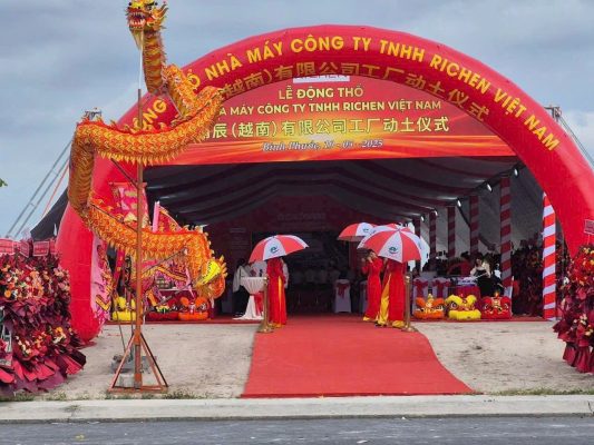 Lễ động Thổ Nhà Máy Richen Việt Nam Tại Kcn Becamex Chơn Thành