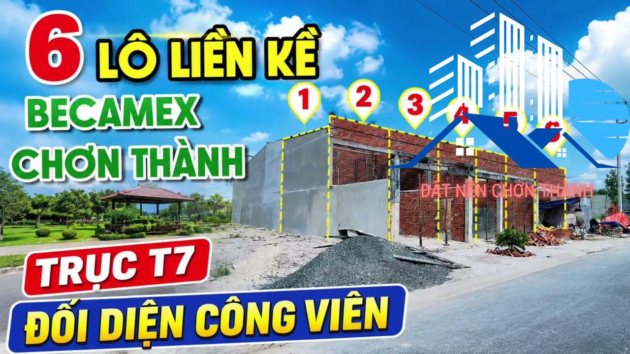 6 lô liền kề đẹp nhất trục T7 Becamex Chơn Thành – Cơ hội đầu tư hiếm có