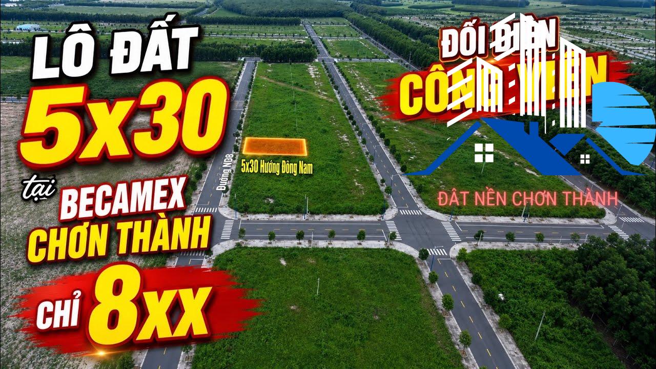 Lô đất thuộc Khu đô thị Becamex Chơn Thành và nằm đối diện công viên