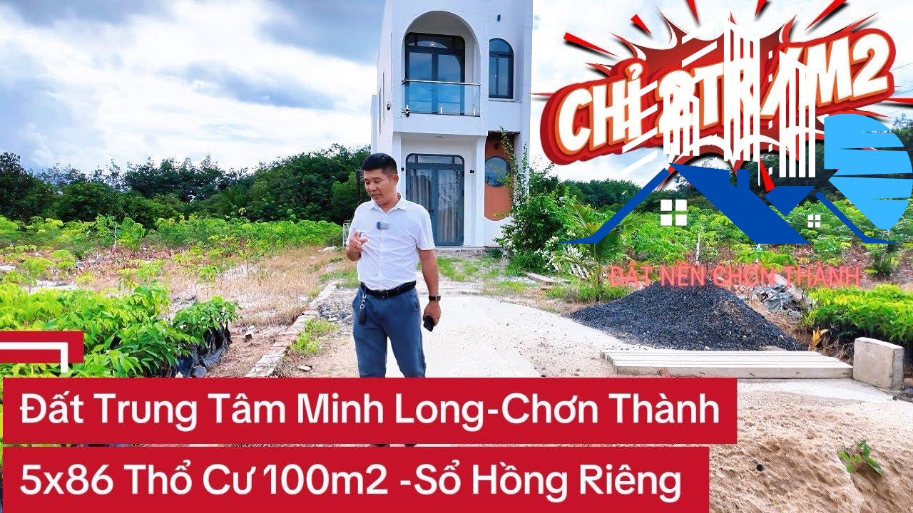 Đất Chợ Minh Long Chơn Thành 433m² Sổ Hồng Riêng